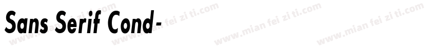 Sans Serif Cond字体转换